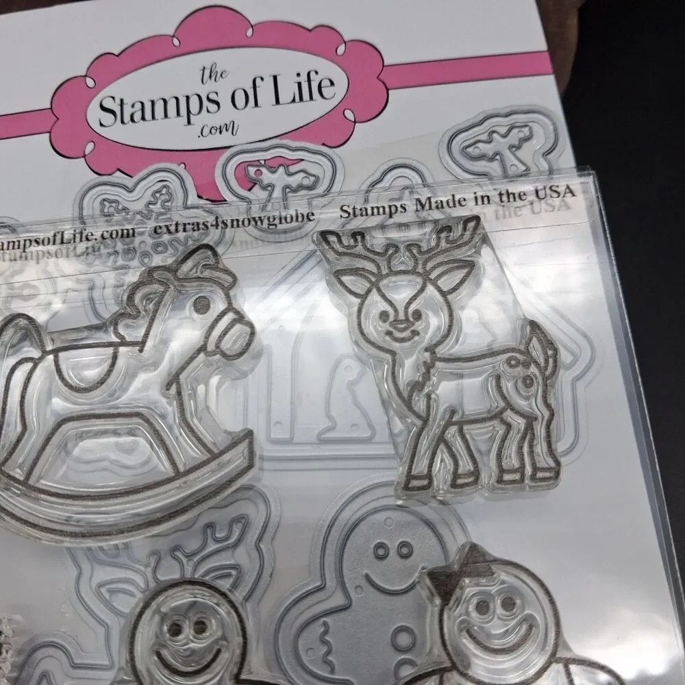 The Stamps of Life Snow Globe Stamp & Die Bundle Retired Stephanie Barnard
